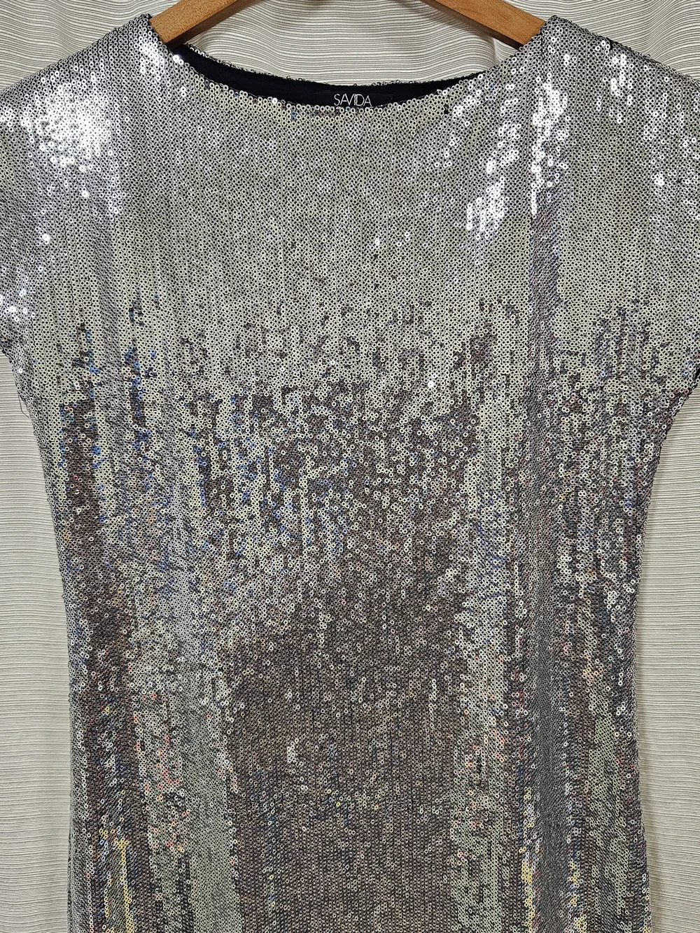 Silver Sequin Women's Cocktail Top UK 12
